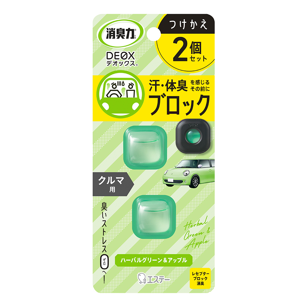 DEOX車用淨味消臭力補充劑組-草本&蘋果香2mlx2入示意圖