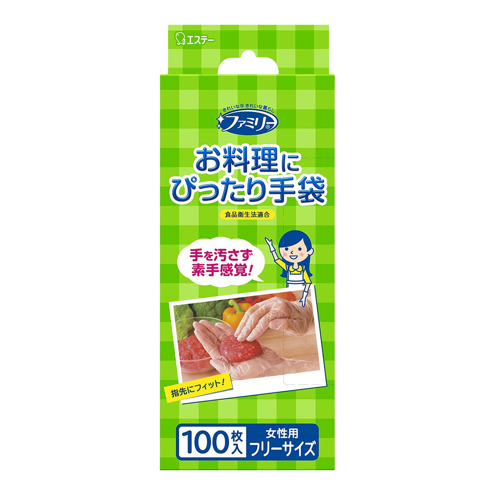 超薄料理用半透明手套100枚入示意圖