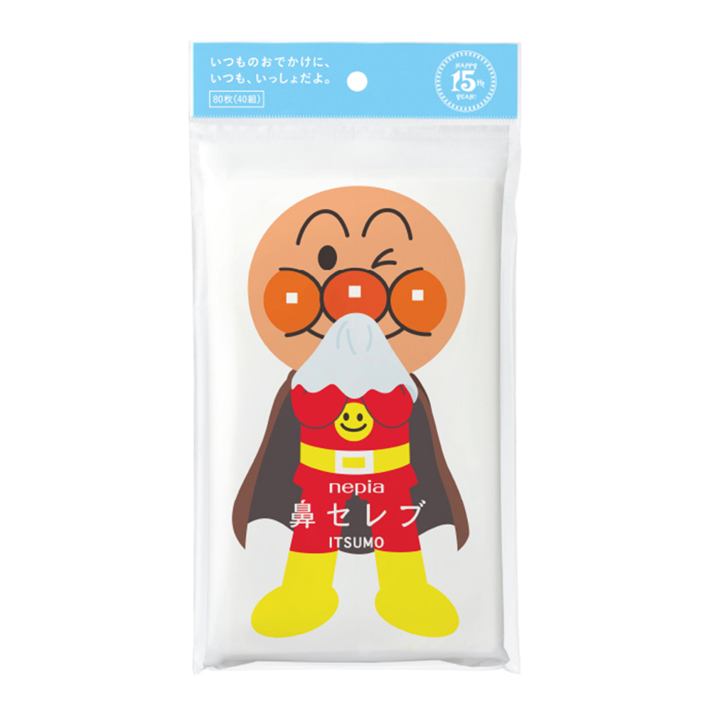 Nepia 麵包超人雙保濕柔膚面紙40抽示意圖