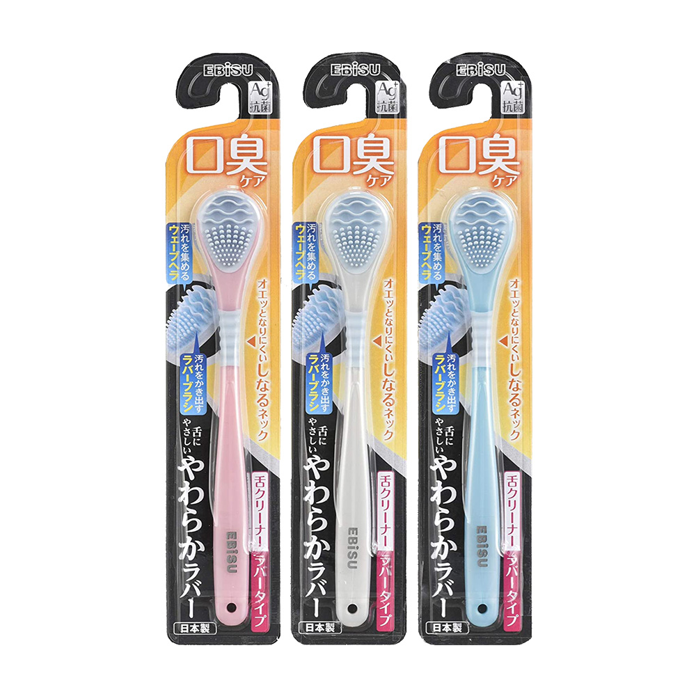 EBiSU口臭對策銀離子抑菌舌苔刷B-D4561(合色)示意圖