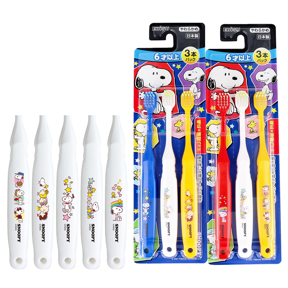 兒童史努比牙刷3支入(6歲以上/隨機色)示意圖