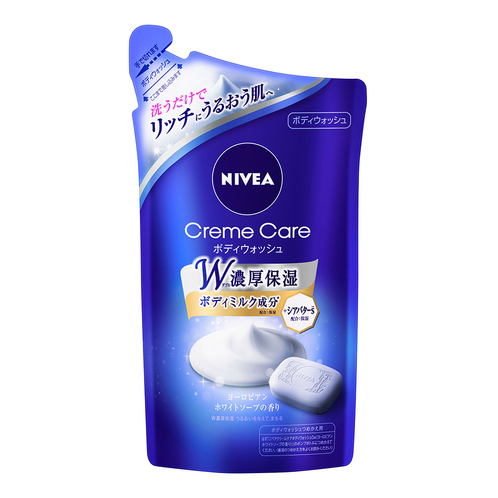 NIVEA絲滑雙倍濃厚保濕沐浴乳補充包(歐洲皂香)360ml示意圖