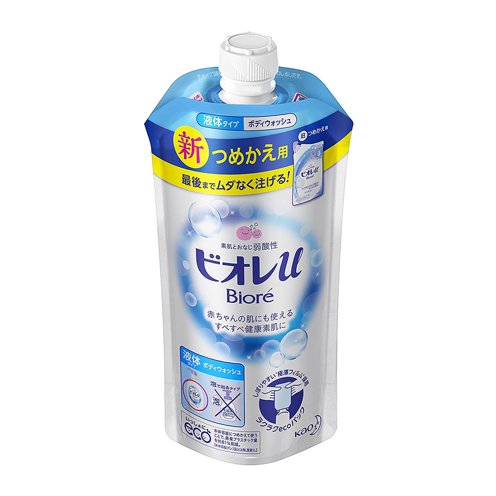 親膚鎖水沐浴乳補充包(柔嫩光滑)340ml示意圖