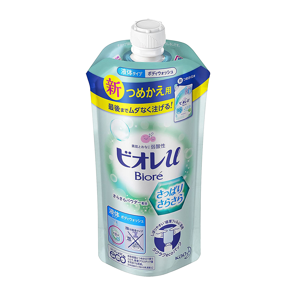 親膚鎖水沐浴乳補充包(清爽潔淨)340ml示意圖