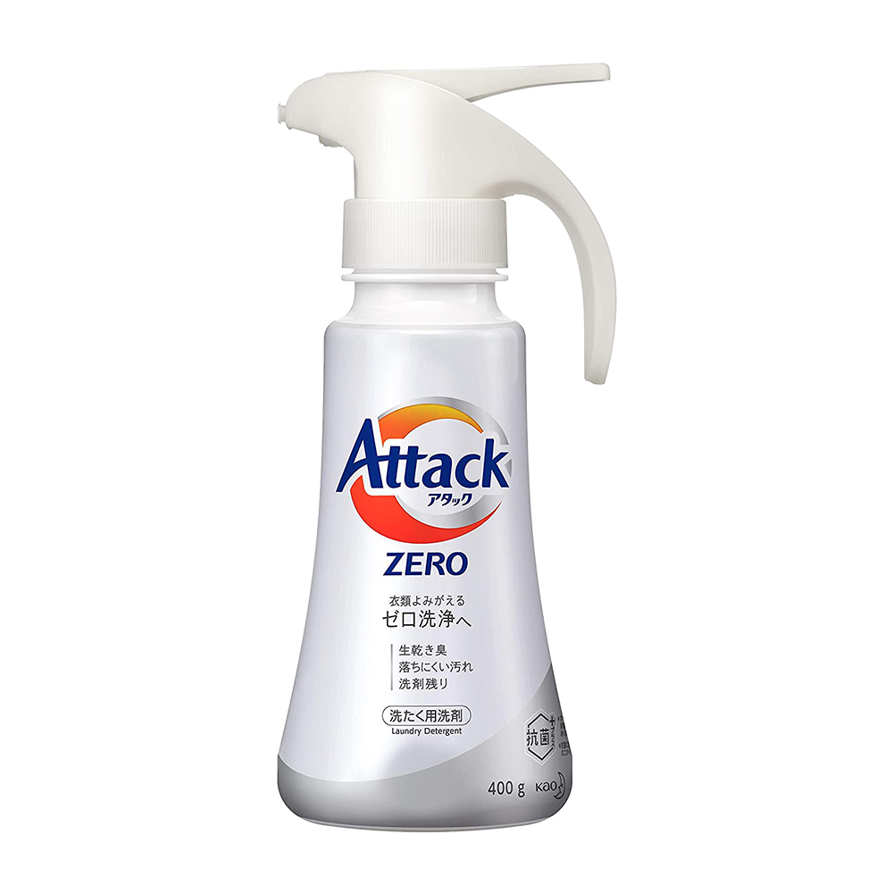 AttackZERO抗菌濃縮洗衣精(單手按壓式/綠葉微風香)400g示意圖