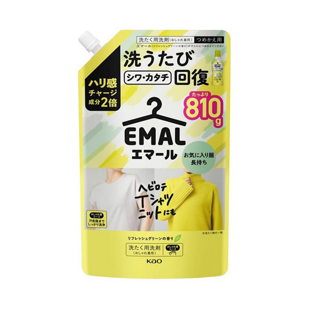 Kao防縮洗衣精補充包(香草香)810ml示意圖