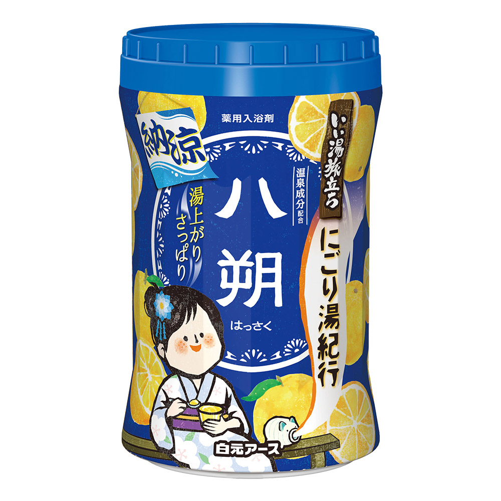 白元納涼濁湯溫泉旅行記保濕入浴劑(八朔柑橘)540g示意圖