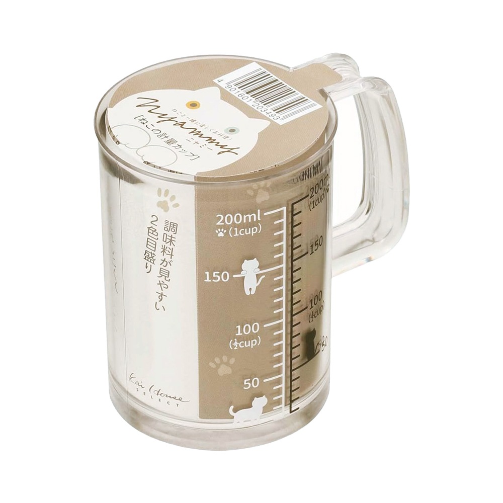 貝印KAI貓咪計量杯示意圖