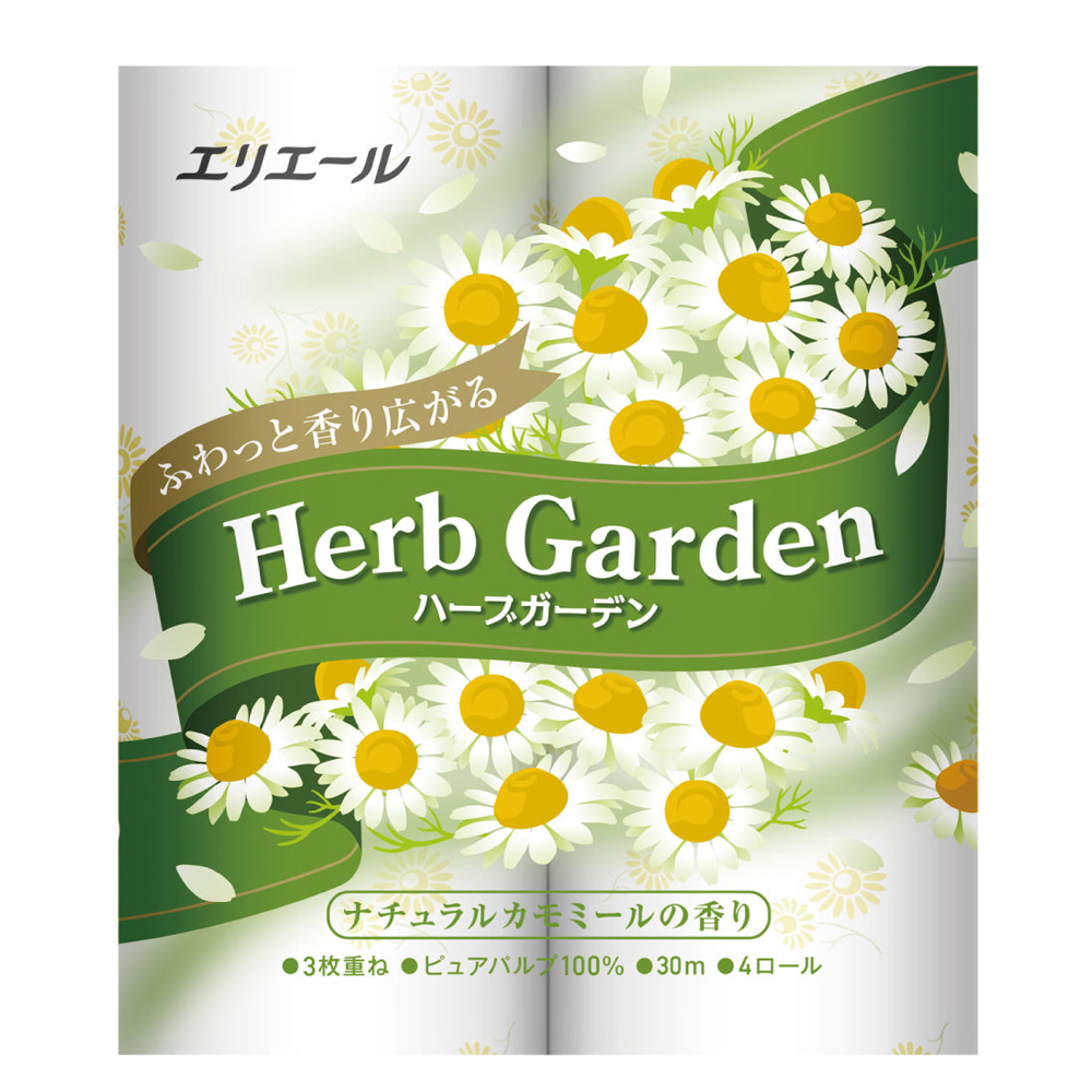 elleair草本花園滾筒衛生紙-洋甘菊香(30m/4入)示意圖