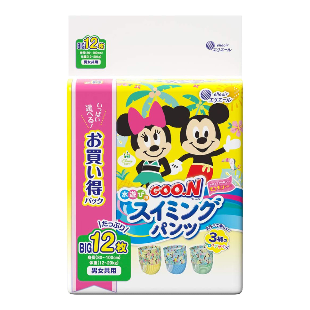 GOON幼兒戲水尿褲-男女共用BIG(12片入)示意圖