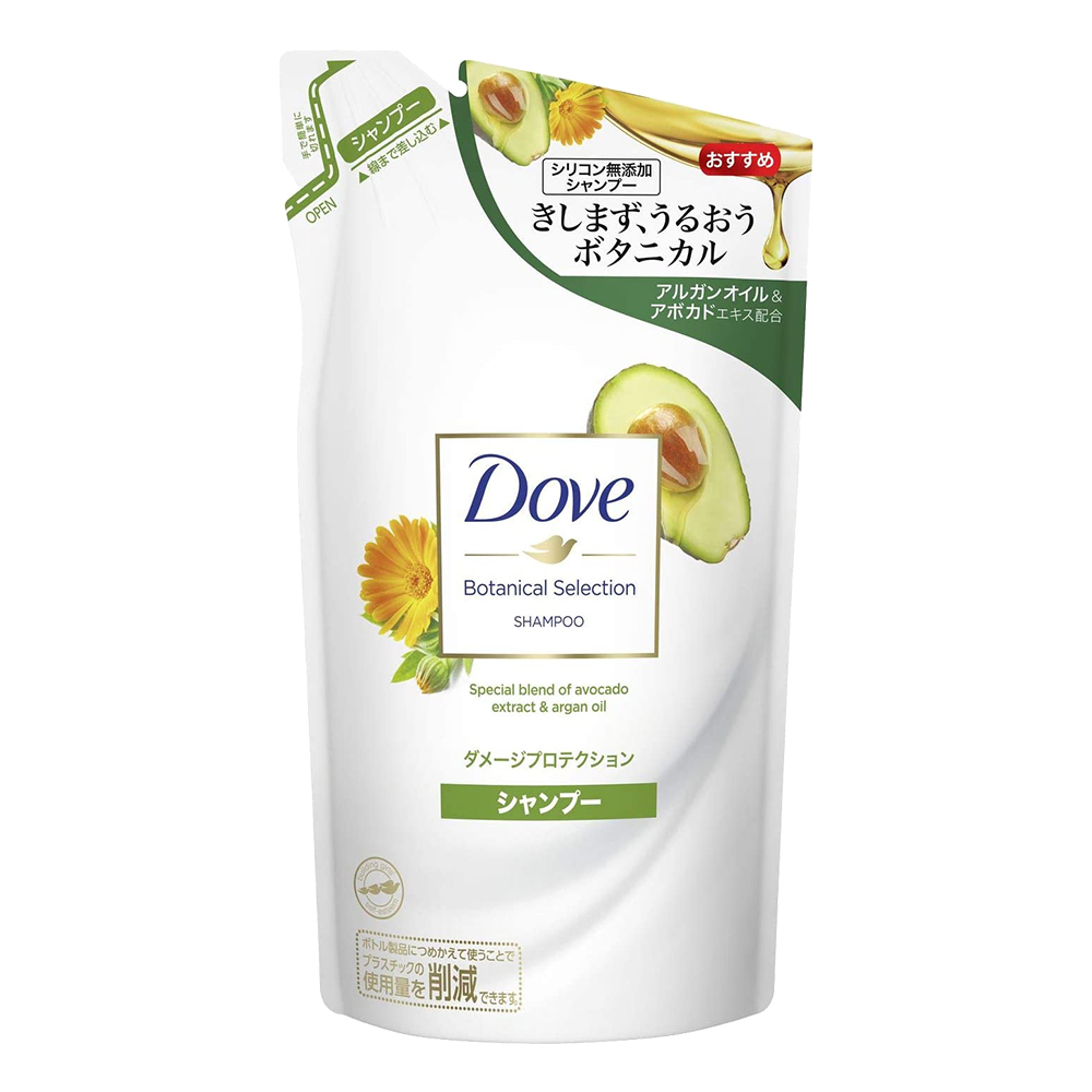 DOVE植萃保濕洗髮精補充包(酪梨防斷髮/花果香)350g示意圖