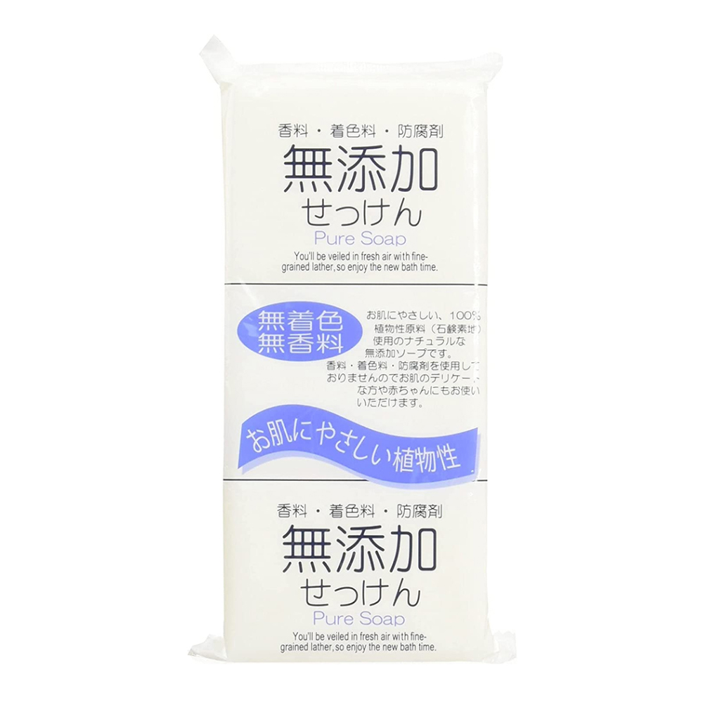 日本合成洗劑 純淨無添加香皂125g×3入示意圖