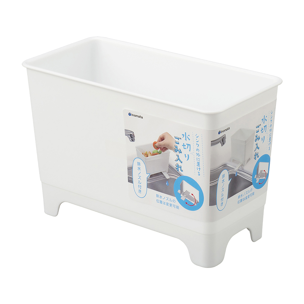 inomata水槽邊瀝水廚餘盒示意圖