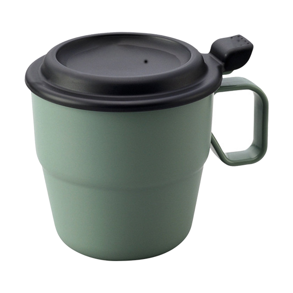 inomata可微波掀蓋式馬克杯360ml-煙燻薄荷示意圖