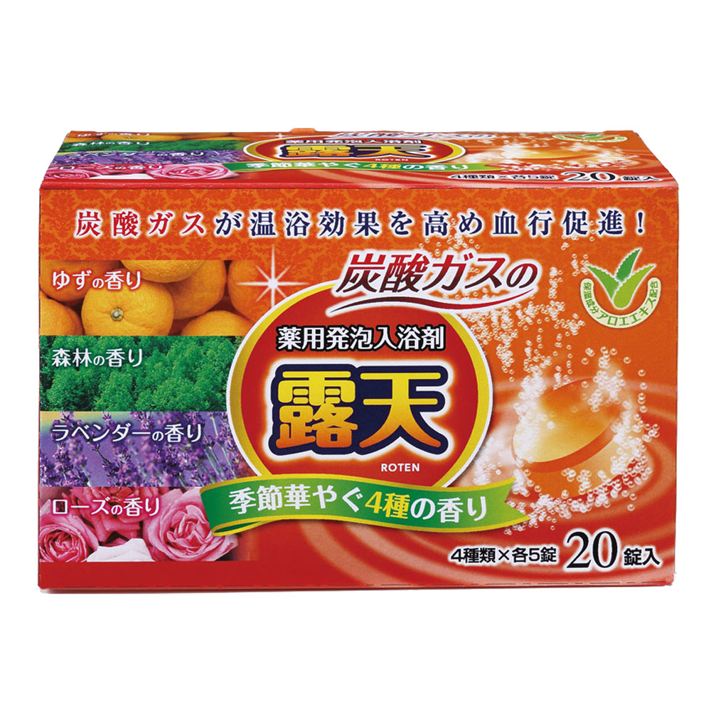 扶桑化學 露天浴碳酸入浴錠-經典20錠入示意圖