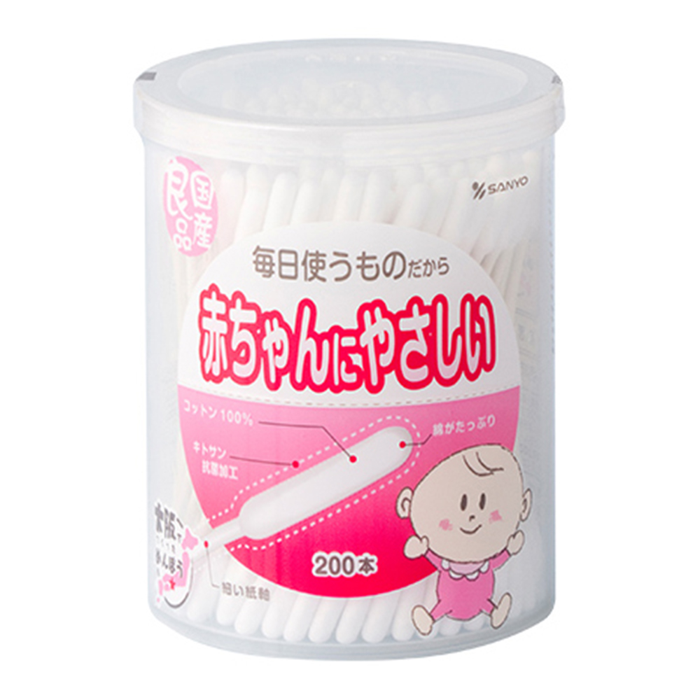 嬰幼兒用棉花棒200支入示意圖