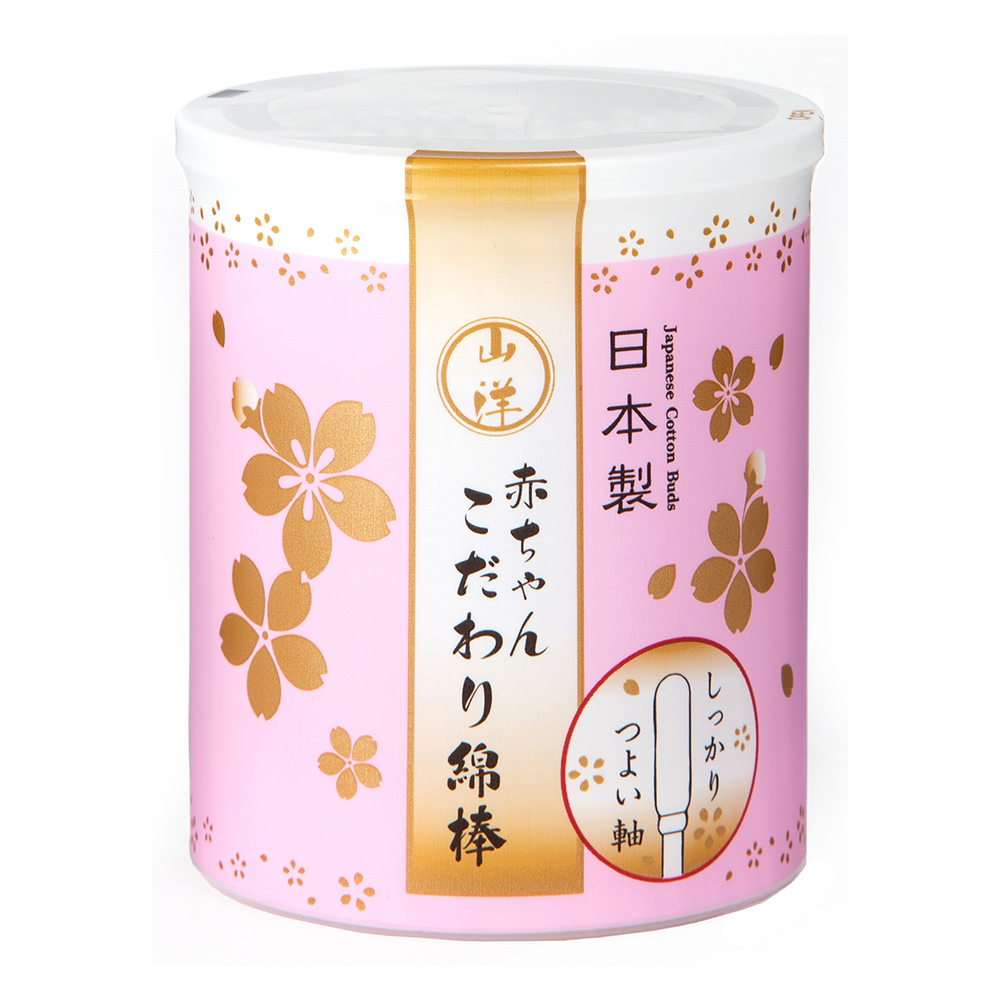 櫻花柔軟嬰幼兒用棉花棒180支入示意圖