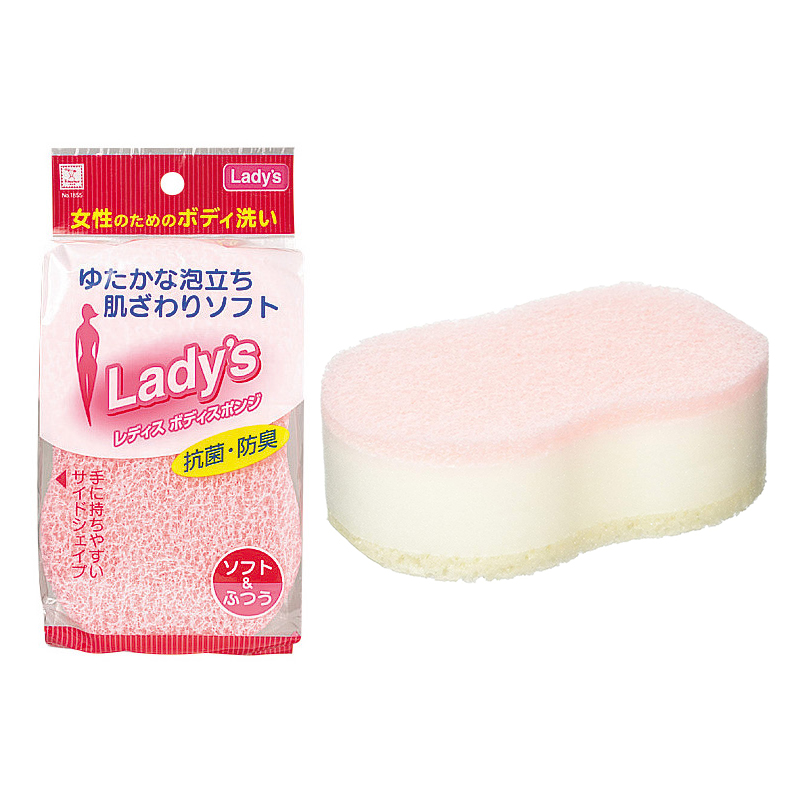 女用沐浴海綿示意圖