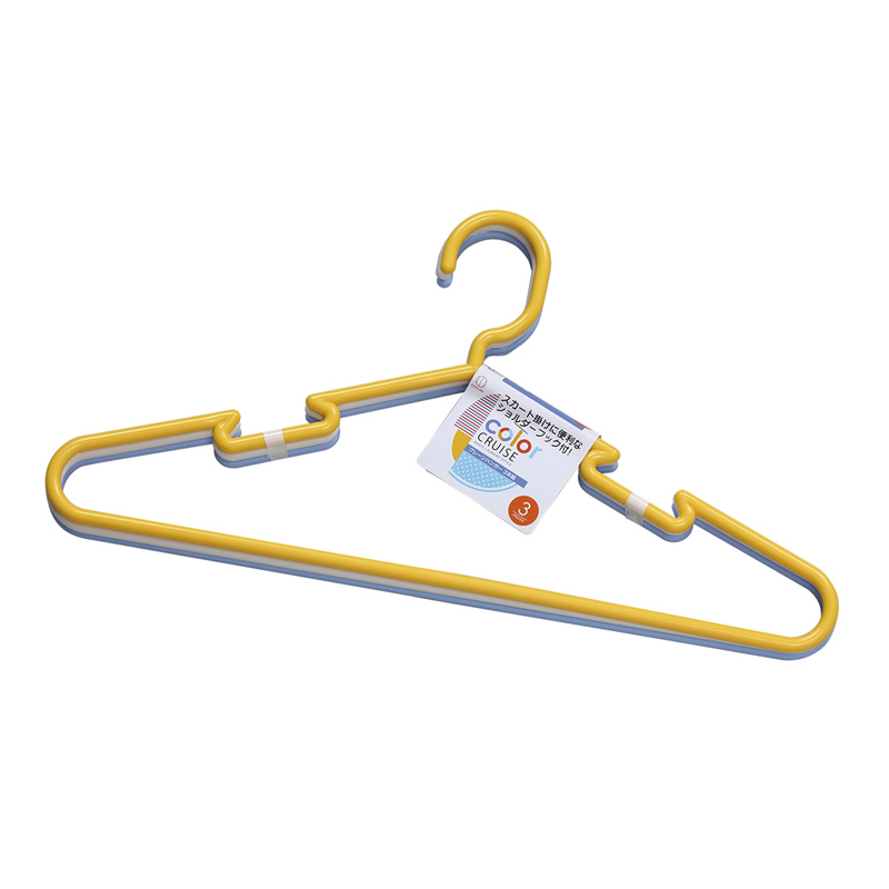 colorCRUISE簡約凹槽衣架3入示意圖