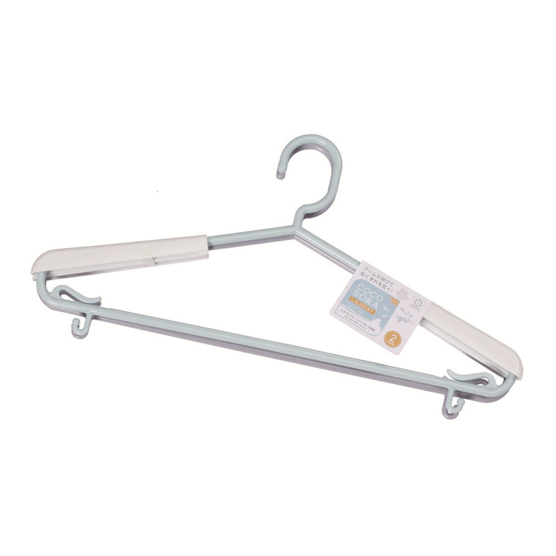 COCOSORA可伸縮衣架2入示意圖