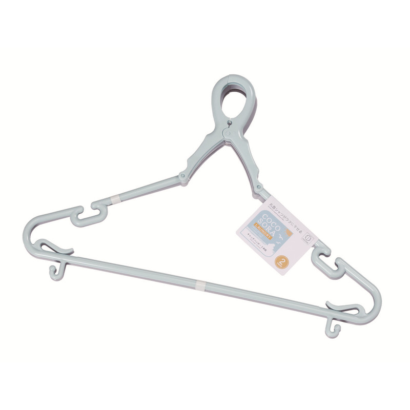 COCOSORA防風凹槽衣架2入示意圖