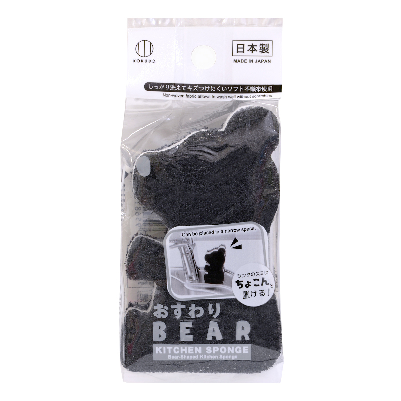 小熊造型清潔海綿(隨機色)示意圖