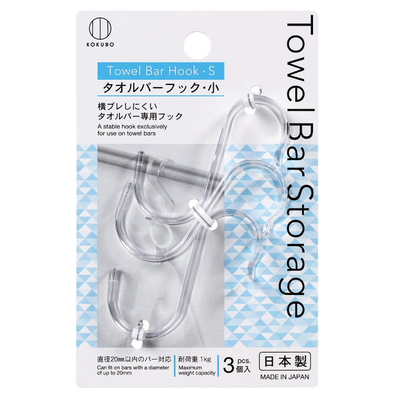 浴室透明掛勾3入-小示意圖