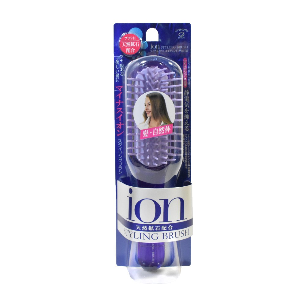 負離子髮梳(小型梳／靜電氣除去加工)示意圖