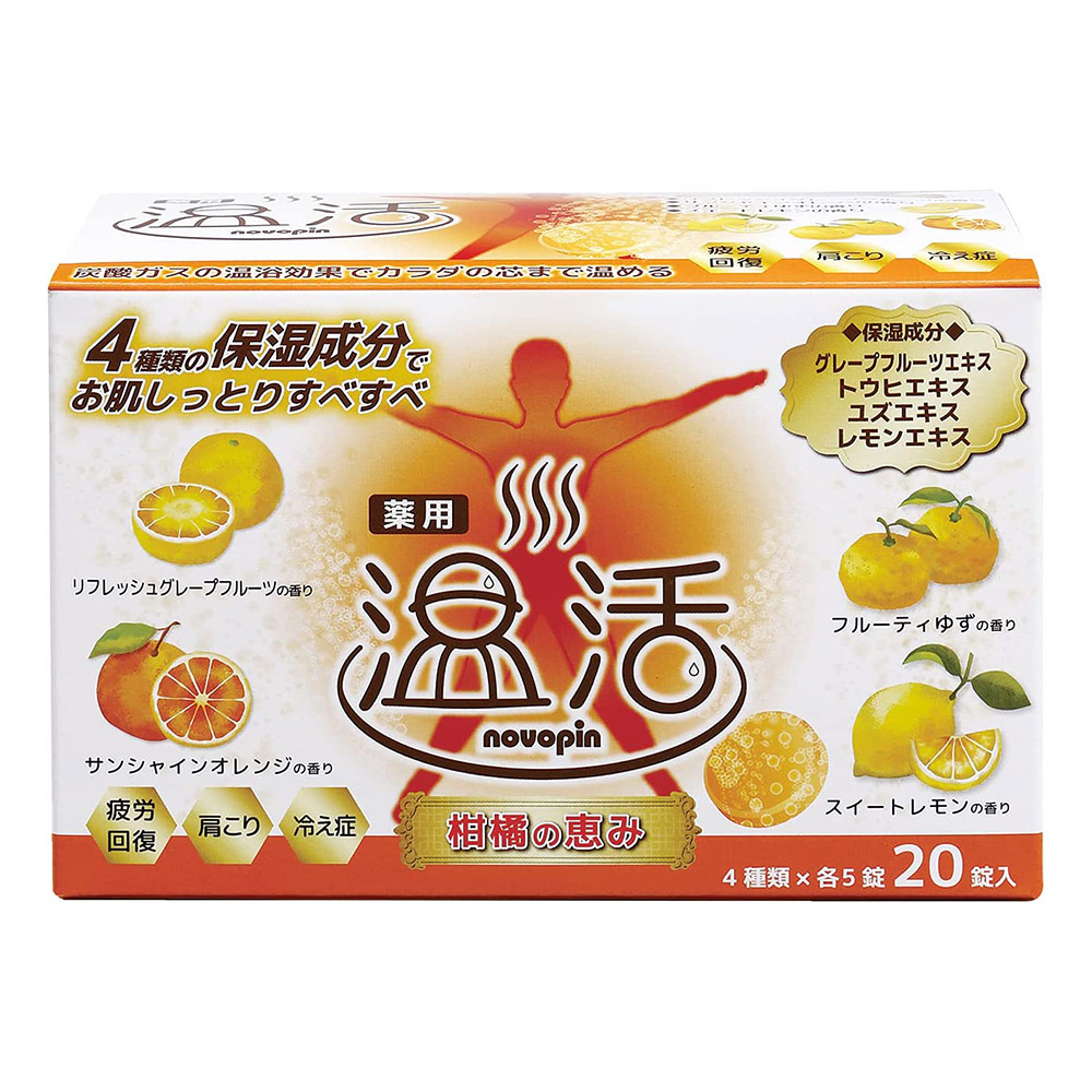 Novopin溫活入浴錠-柑橘恩惠20錠入示意圖
