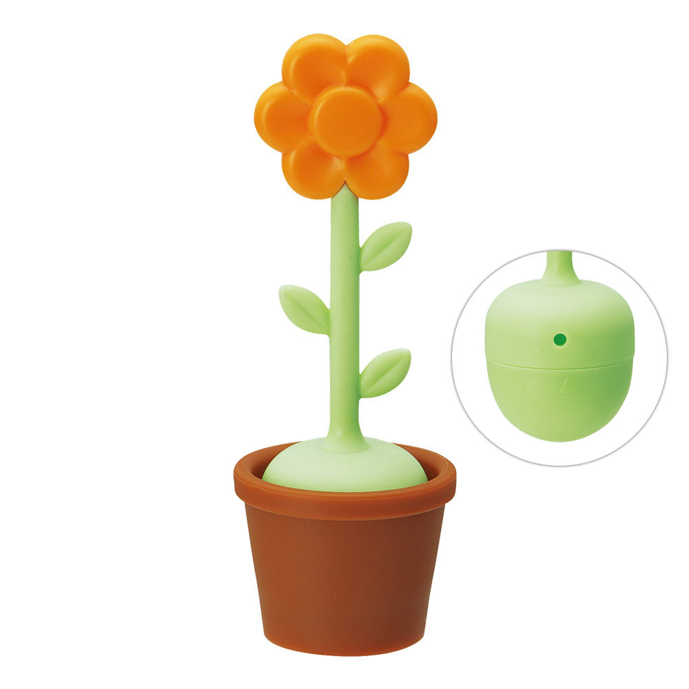 小花造型鹽罐(橘)示意圖