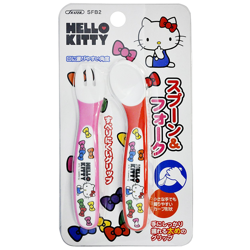 兒童餐具組(叉子+湯匙)HelloKitty示意圖