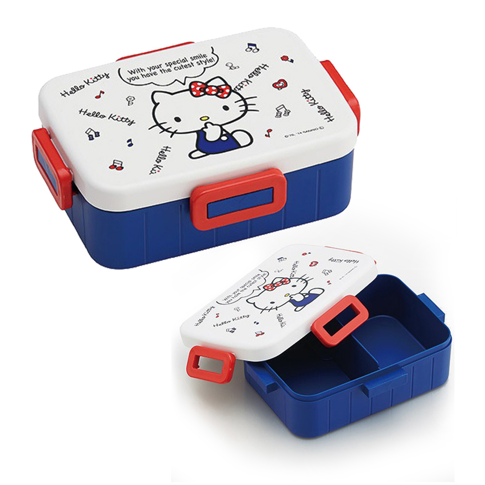 4扣方型便當盒(HelloKitty/藍)示意圖