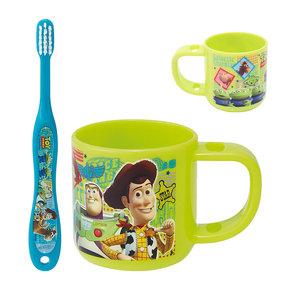 幼兒牙刷&漱口杯組-玩具總動員(3~5歲)示意圖