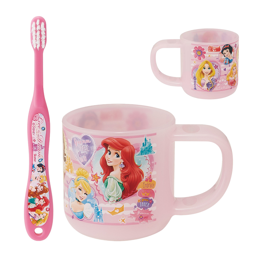 幼兒牙刷&漱口杯組-迪士尼公主(3~5歲)示意圖