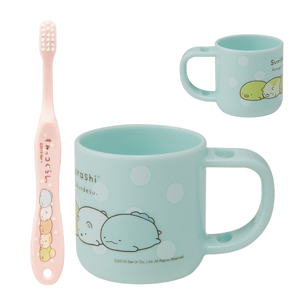 幼兒牙刷&漱口杯組-角落生物(3~5歲)示意圖
