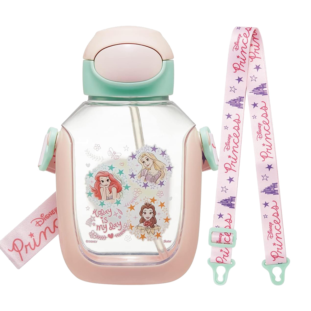 SKATER兒童吸管透明冷水壺530ml(迪士尼公主)示意圖