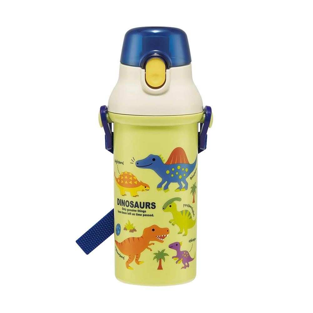 SKATER銀離子抑菌兒童直飲冷水壺480ml(恐龍/綠)示意圖