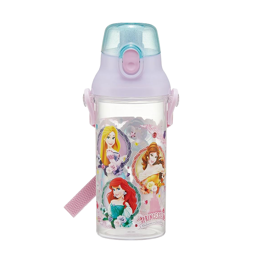 SKATER兒童直飲式透明冷水壺480ml(迪士尼公主)示意圖
