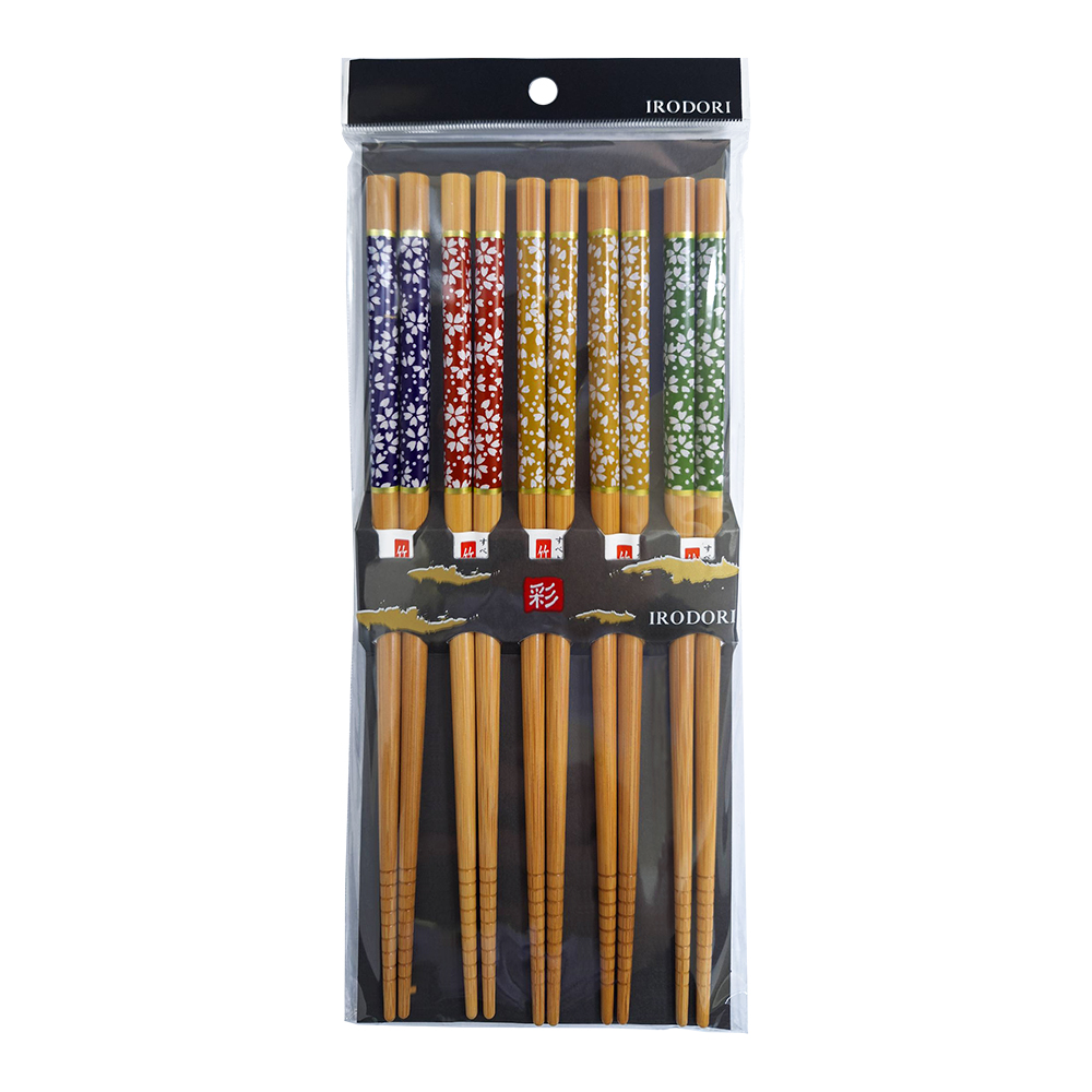 SUNLIFE 和風煤竹筷5入(小櫻)示意圖