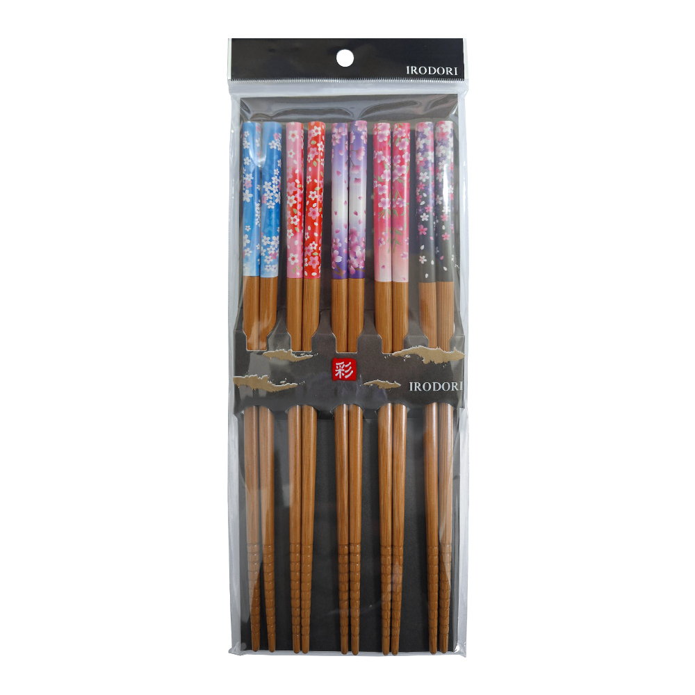 SUNLIFE 和風煤竹筷5入(華風流)示意圖