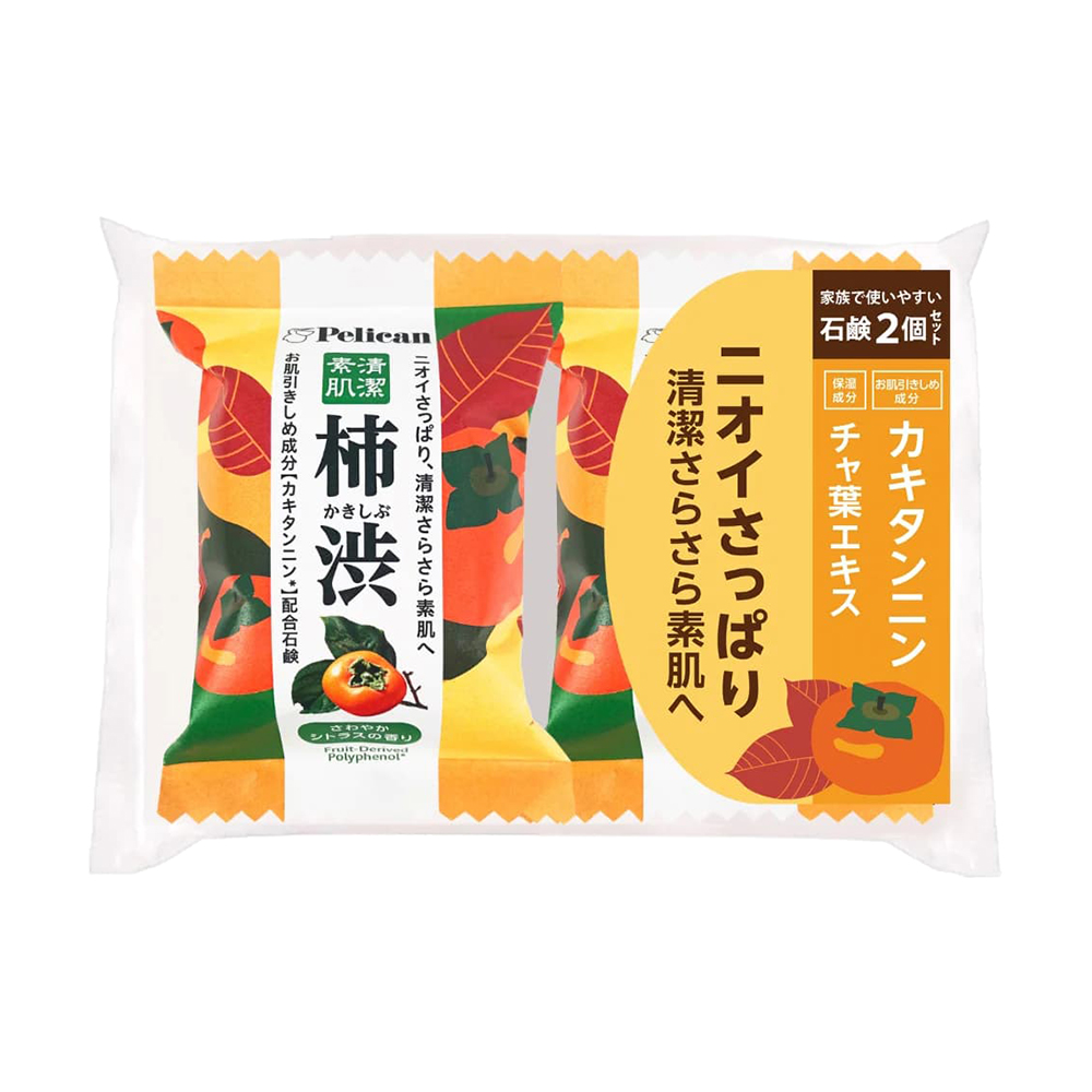 Pelican柿澀清潔香皂80gX2入示意圖