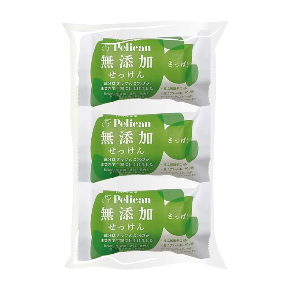 Pelican無添加清爽香皂100gX3入示意圖