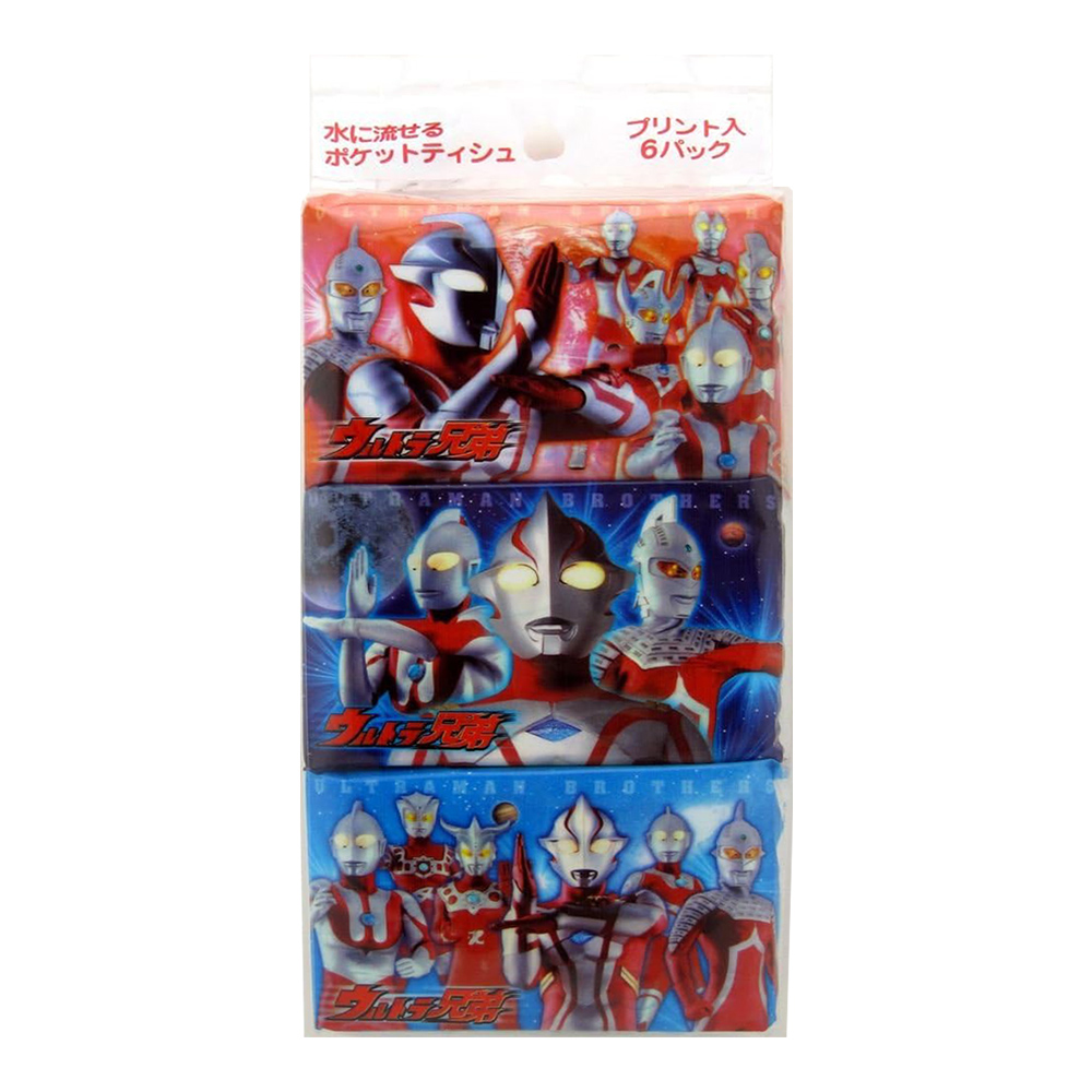 HAYASHI鹹蛋超人印花面紙(迷你型/8抽)6入1組示意圖