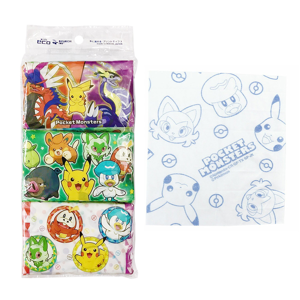 HAYASHI 寶可夢印花面紙(迷你型/8抽)6入1組示意圖