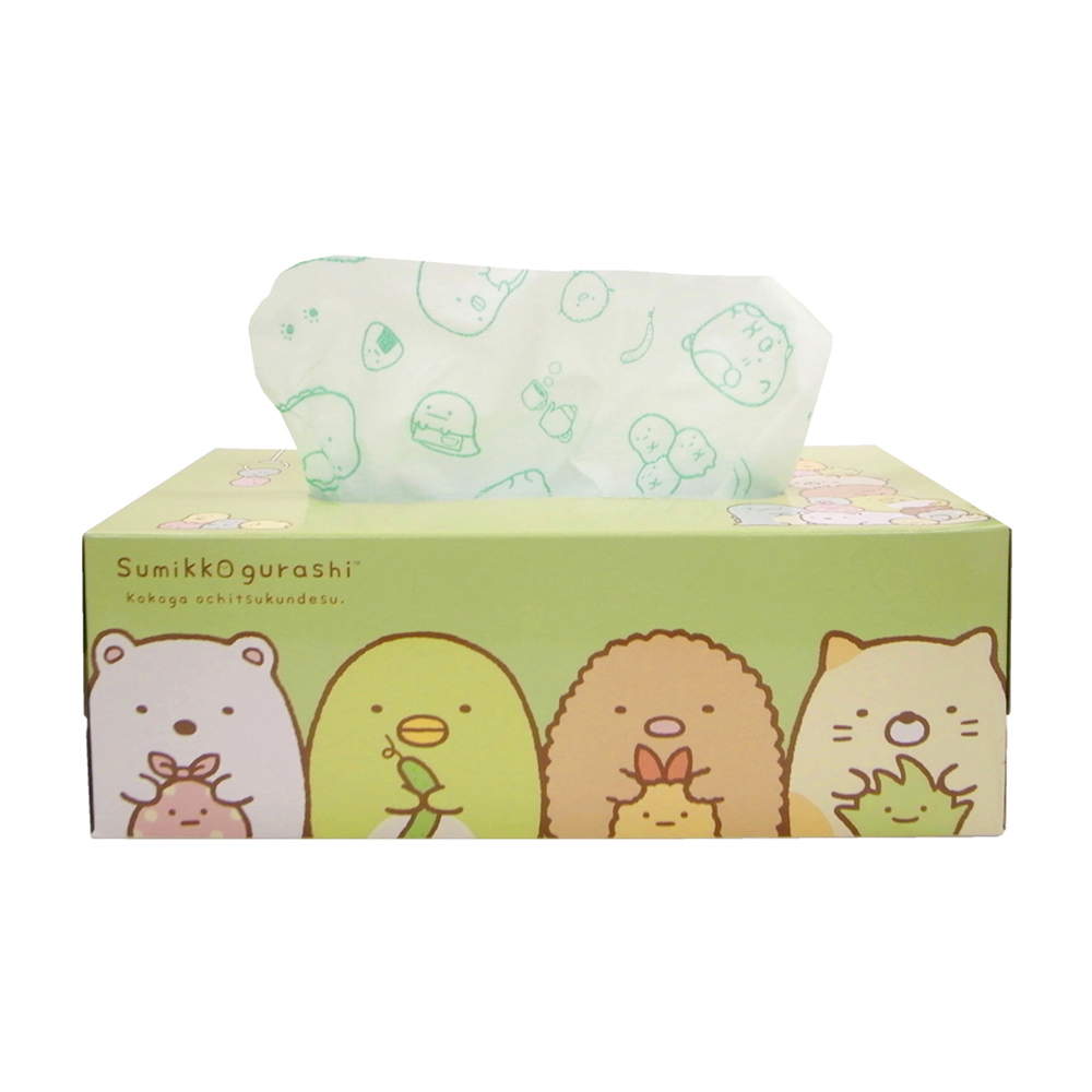 HAYASHI 角落生物盒裝印花衛生紙150抽(單盒)示意圖