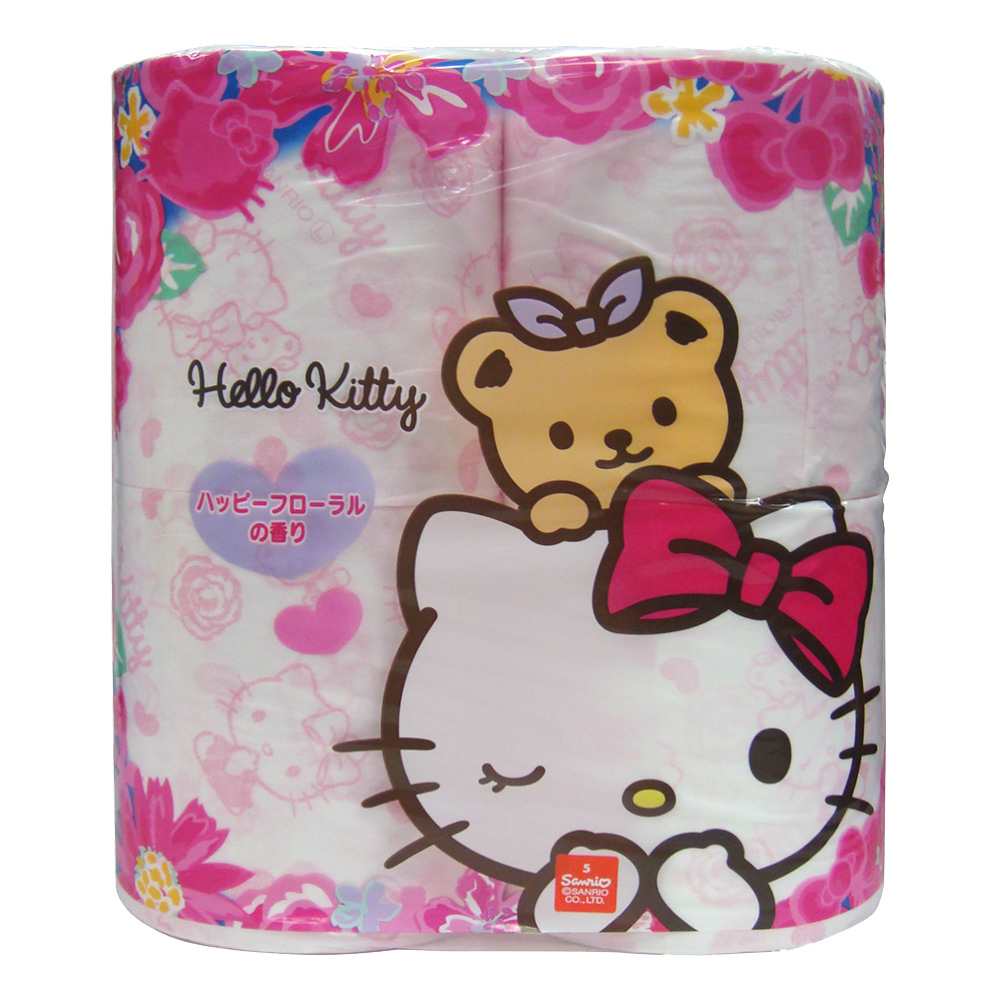 HAYASHI HelloKitty印花滾筒衛生紙(30m/4捲1袋)示意圖