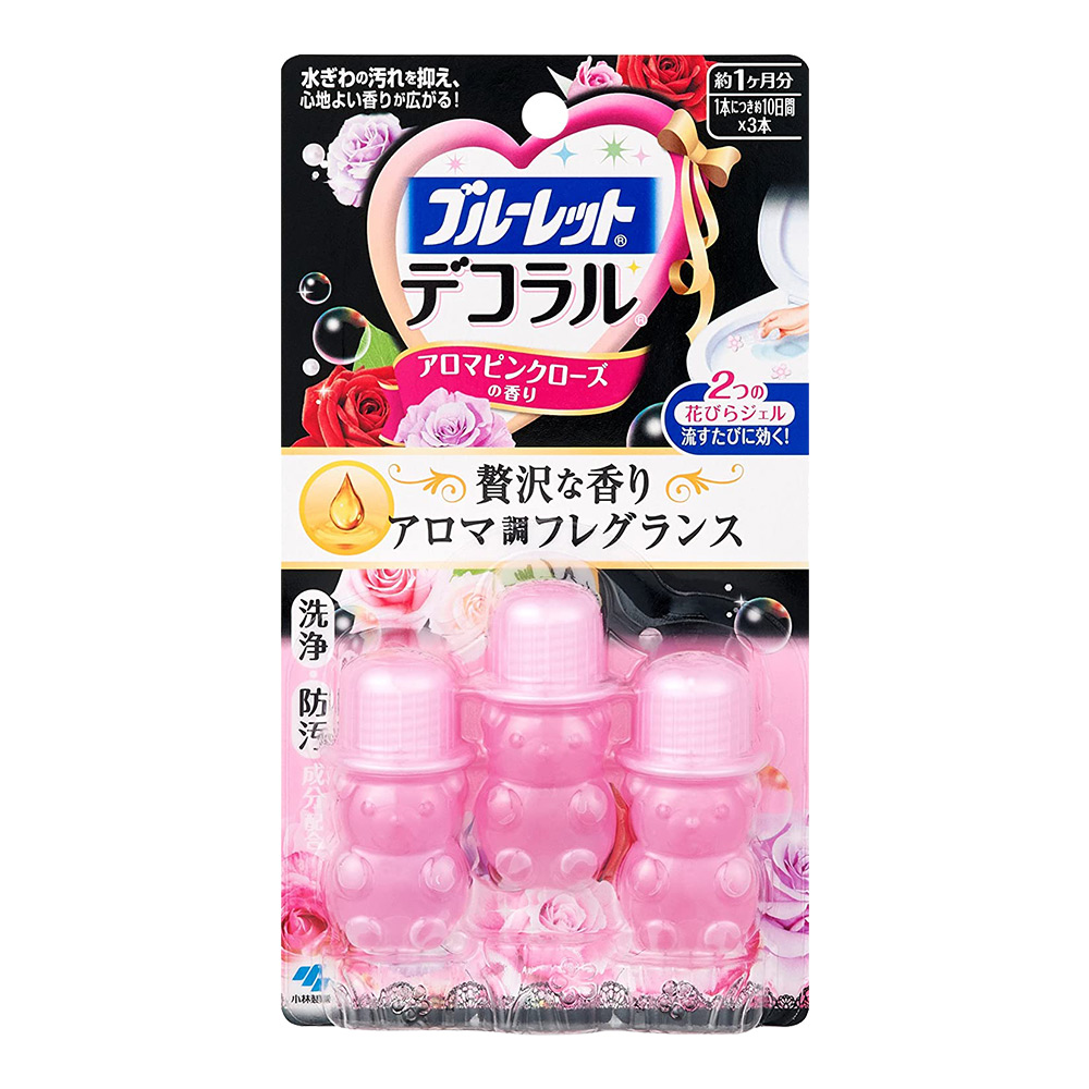 馬桶消臭花瓣香氛凝膠(玫瑰香)7.5g x3入示意圖