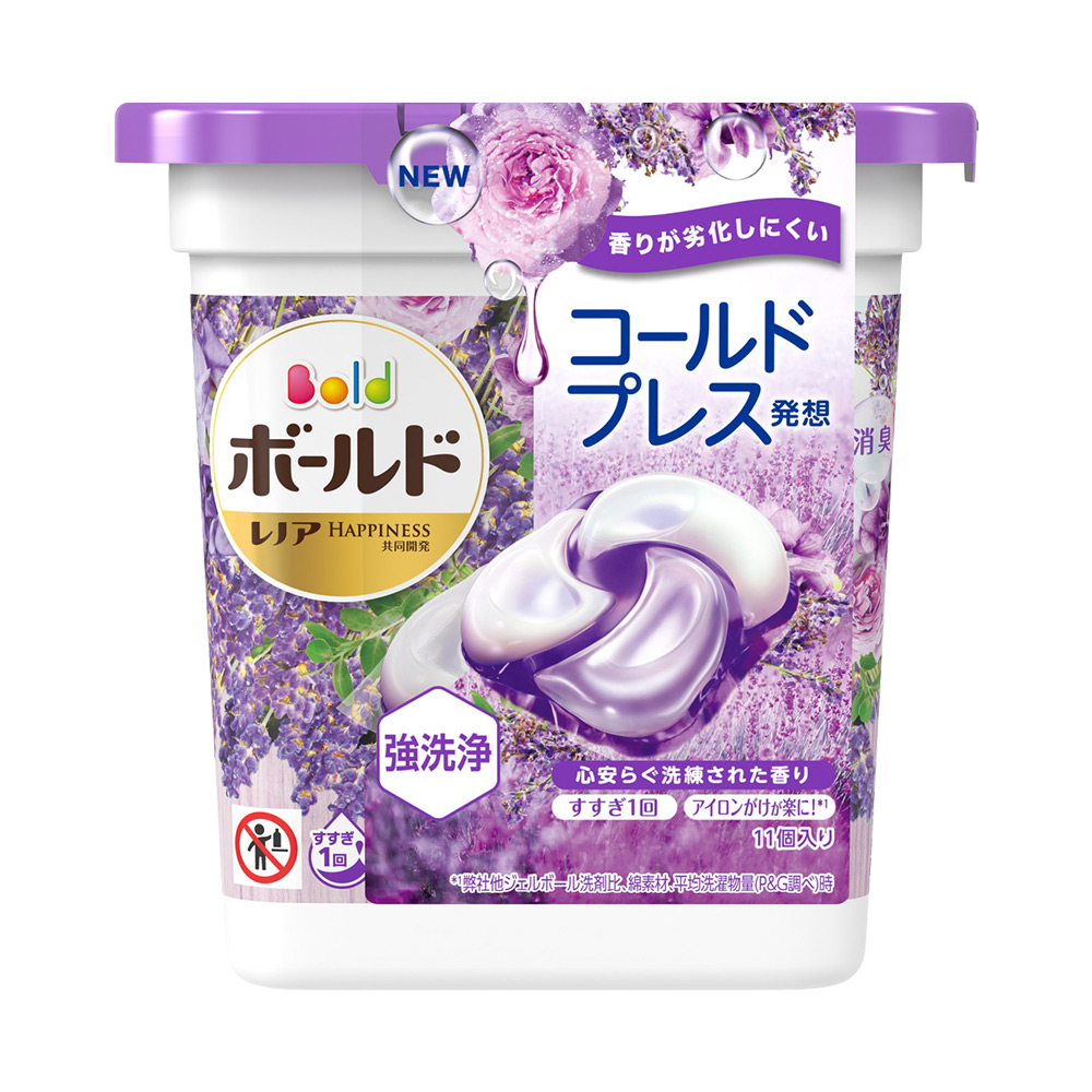 洗衣4D威力球盒裝(柔軟精添加型/薰衣草&百花香/11入)200g示意圖