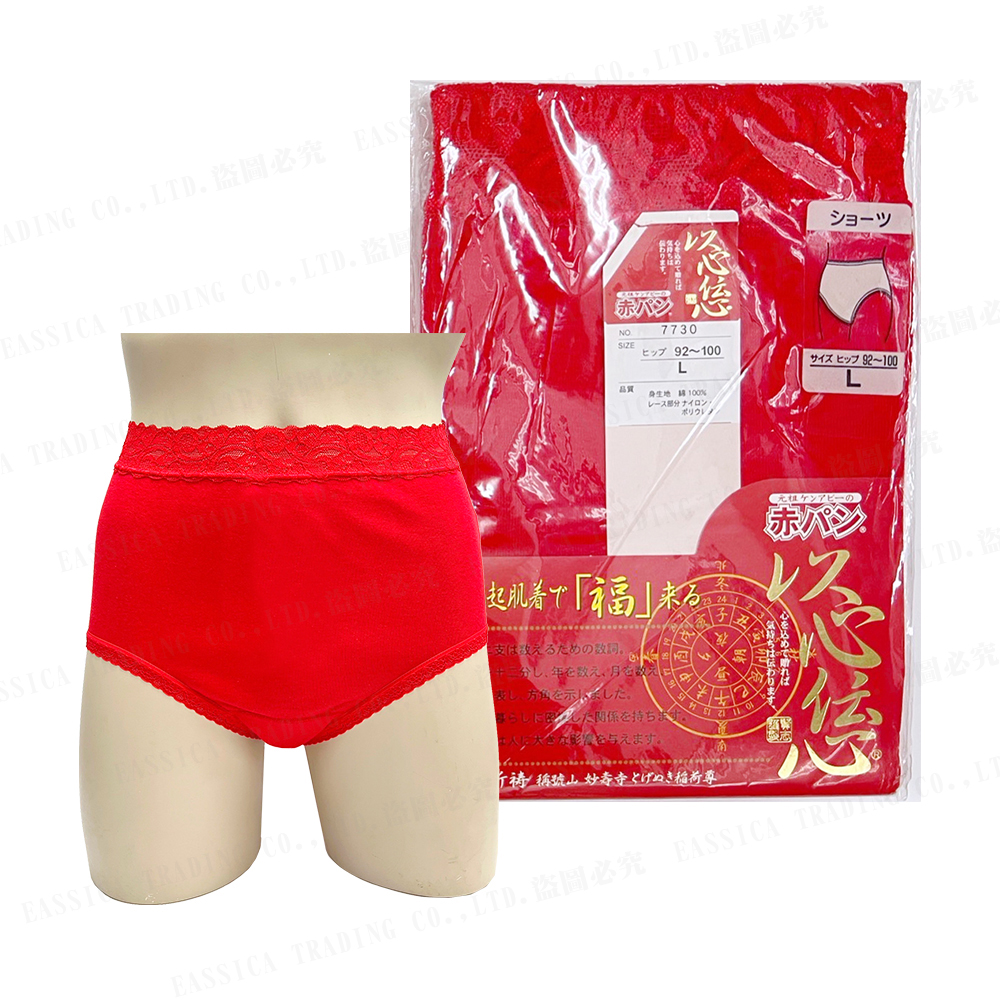 Kanabby女蕾絲三角褲(紅)示意圖