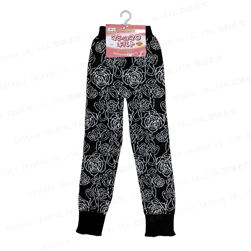 女保暖衛生褲(黑底白花)示意圖